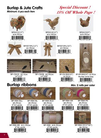 Picture for category Burlap ribbons, roosters & chickens