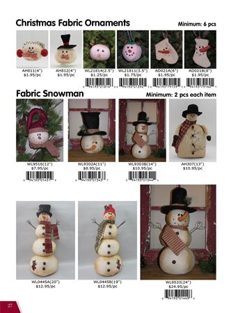 Picture for category Christmas Fabric Snowman